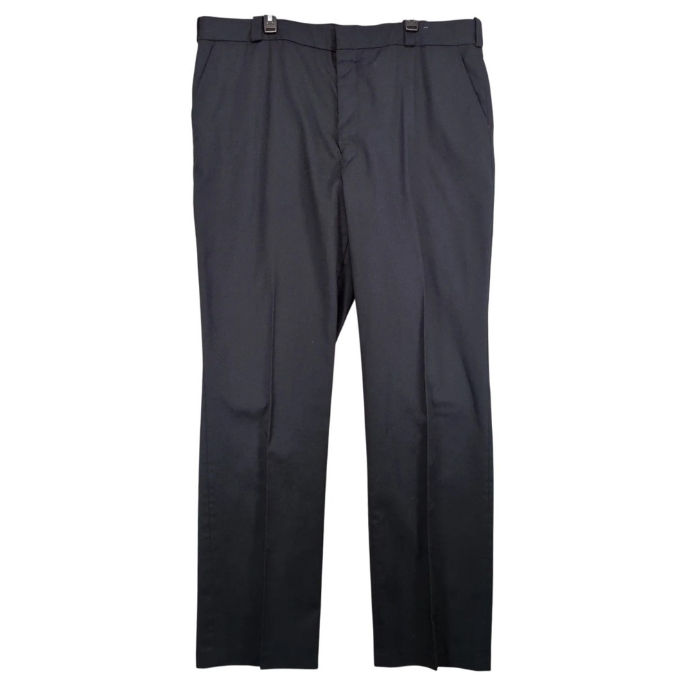 Horace‎ Small New Dimension Black Dress Pants Mens 44x35 Cool Flex Duty Uniform